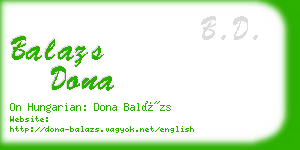 balazs dona business card